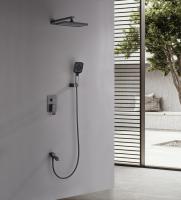 Встраиваемый смеситель для душа и ванны от бренда Ganzer из латуни GZ44165-Q графит