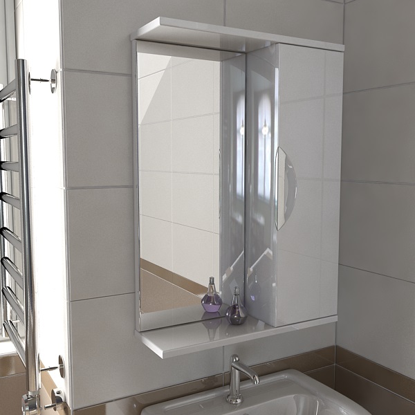 Зеркало-шкаф EMMY Милли 50 универсальное, без подсветки