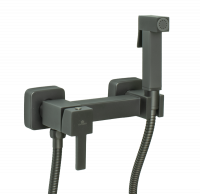 Смеситель комплект для гигиенического душа Ganzer GZ12201-Q Set графит