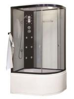 Душевая кабина Niagara Ultra NG-1910-01L (120х80х220) высокий поддон(48см),черный,стекло тонированное,4 места