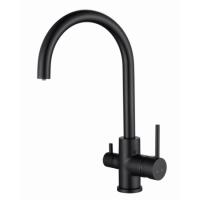 Смеситель KAISER Merkur кухня боковой под фильтр R-излив Ø35 (черный матовый)