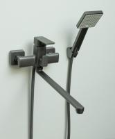 Смеситель для ванны и душа с лейкой и шлангом Hansen H22010-P графит