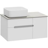 Тумба с раковиной Misty Роял 80 УТ000014961 подвесная Белая матовая