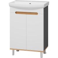 Тумба с раковиной Misty Сканди 60 УТ000023167 Белая Дуб крафт золотой Антрацит