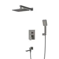 Душевая система Cezares SLIDER-VDSET-GM, оружейная сталь