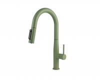 Смеситель KAISER Vita для кухни с вытяжной лейкой, под фильтр, Ø25 /Нержавейка /Зелёный