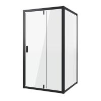 Душевой уголок Niagara Nova NG-83-9AB-A100B (90х100х195) прямоугольник, черный, дверь распашная, стекло прозрачное, 2 места