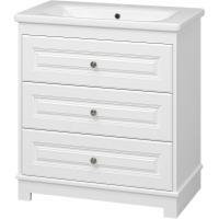 Тумба с раковиной Misty Ларго 80 УТ000023205 Белая матовая