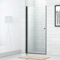 Душевая дверь Cezares ECO-O-B-1-90-C-NERO, 90 х 190 см, стекло прозрачное, цвет профиля черный