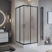 Душевой уголок BelBagno UNO-195-A-2-90-P-NERO 90x90, чёрный