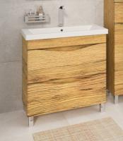 Тумба с раковиной Emmy Дакота 80 рустик соломенный