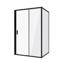 Душевой уголок Niagara Nova NG-82-12AB-A100B (120х100х195) прямоугольник, черный,  дверь раздвижная, стекло прозрачное, 2 места