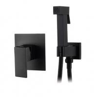 Смеситель KAISER Sonat скрытый монтаж с гиг. душем Ø35/черная-матовая