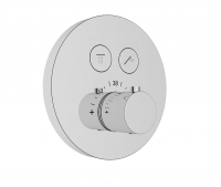 Смеситель KAISER Sano с термостатом для скрытого монтажа со скрытым блоком, 2-х режимный/Хром