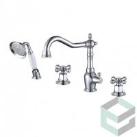 Смеситель для борт ванны с лейкой и шлангом Vieir V370132 хром