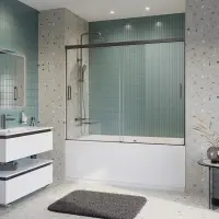 Душевая шторка на ванну Cezares Tandem-Soft-VF-2-180/145-C-GM-IV, стекло прозрачное, профиль оружейная сталь