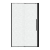 Дверь в нишу Niagara Nova NG-84-L12CHB (120х195) черный матовый, раздвижная влево, стекло шиншилла, 1 место