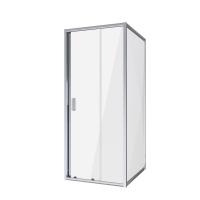 Душевой уголок Niagara Nova NG-62-10A-A100 (100х100х195) квадрат, хром, двери раздвижные, стекло прозрачное, 2 места