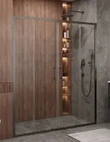 Душевая дверь Cezares Molveno-BF-2-170-C-GM-IV, 170 см, стекло прозрачное, профиль оружейная сталь