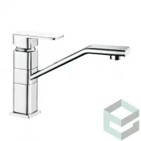 Смеситель для кухни из латуни с поворотным изливом Vieir V113522 хром