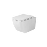 Унитаз подвесной Grossman Thin Rim GR-5603S тонкий ободок, белый с тонкой крышкой, микролифт