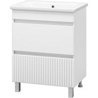 Тумба с раковиной Misty Мира 65 УТ000022681 Белая матовая