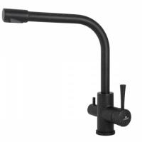 Смеситель KAISER Merkur кухня боковой под фильтр Ø35 (черный мрамор-308)