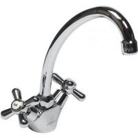 Смеситель KAISER Carlson  кухня крест керамика