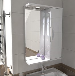 Зеркало-шкаф EMMY Милли 50 с подсветкой, правое