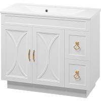 Тумба с раковиной Misty Амбра 100 УТ000009822 Белая матовая