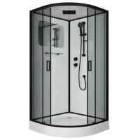 Душевая кабина Niagara Premium NG-6901-01 BLACK (90х90х210) низкий поддон(16 см),черный,стекло тонированное,4 места