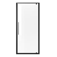 Дверь в нишу Niagara Nova NG-85-8AB (80х195) черный матовый, стекло прозрачное, дверь распашная, 1 место