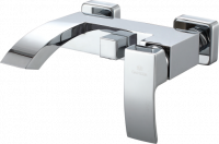 Смеситель для ванны и душа из латуни с лейкой и шлангом GZ44032 цвет хром от бренда Ganzer