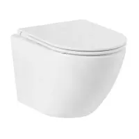 Подвесной унитаз BelBagno Sfera-R BB046CHR/SC, безободковый, сиденье микролифт, белый