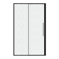 Дверь в нишу Niagara Nova NG-84-L11CHB (110х195) черный матовый, раздвижная влево, стекло шиншилла, 1 место