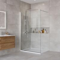 Душевая перегородка BelBagno KRAFT-L-1-120-C-Cr, хром