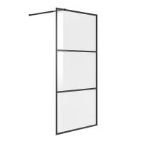 Душевая перегородка Niagara Nova NG-688-10BLACK (100х195) черный матовый, стекло прозрачное, 1 место
