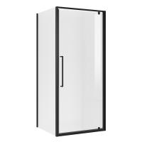 Душевой уголок Niagara Nova NG-85-8AB-A80B-34 (80х80х195) квадрат, черный матовый, дверь распашная, стекло прозрачное, 2 места