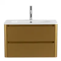 Тумба под раковину Cezares Relax-800-2C-SO-BORO-P, 80 см, подвесная, брашированное золото