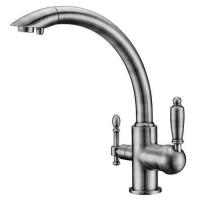 Смеситель KAISER Vincent кухня Ø35, однорукий, боковой под фильтр (серебро)