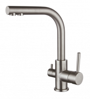 Смеситель для кухни с подключением под фильтр Ganzer  GZ16025-G сатин