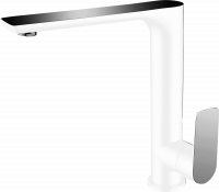 Смеситель для кухни из латуни GZ21022-F цвет белый/хром от бренда Ganzer