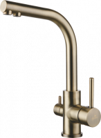 Смеситель для кухни с подключением под фильтр Ganzer  GZ16025-D бронза