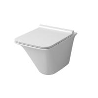 Унитаз подвесной Grossman GR-4413S безободковый, белый с тонкой крышкой, микролифт