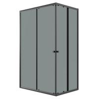 Душевой уголок Niagara Eco NG-1118-14QT (110х80х190) прямоугольник, раздвижное, черный, стекло тонированное, 1 место