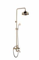 Двухвентильная душевая система с тропическим душем из латуни Ganzer GZ09063-D бронза