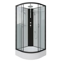 Душевая кабина Niagara Classic NG-6702-14BKT (100х100х210) средний поддон(26см),черный,стекло прозрачное,4 места