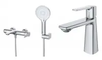 Комплект смесителей Cezares LUX-VD/LS-01, для ванны и душа, для раковины, хром