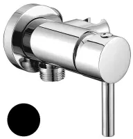 CZR-DA1-NOP Смеситель для душа со штуцером с держателем, исполнение чёрный матовый