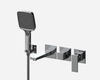 Смеситель для ванны с лейкой и шлангом Vieir V393536 хром